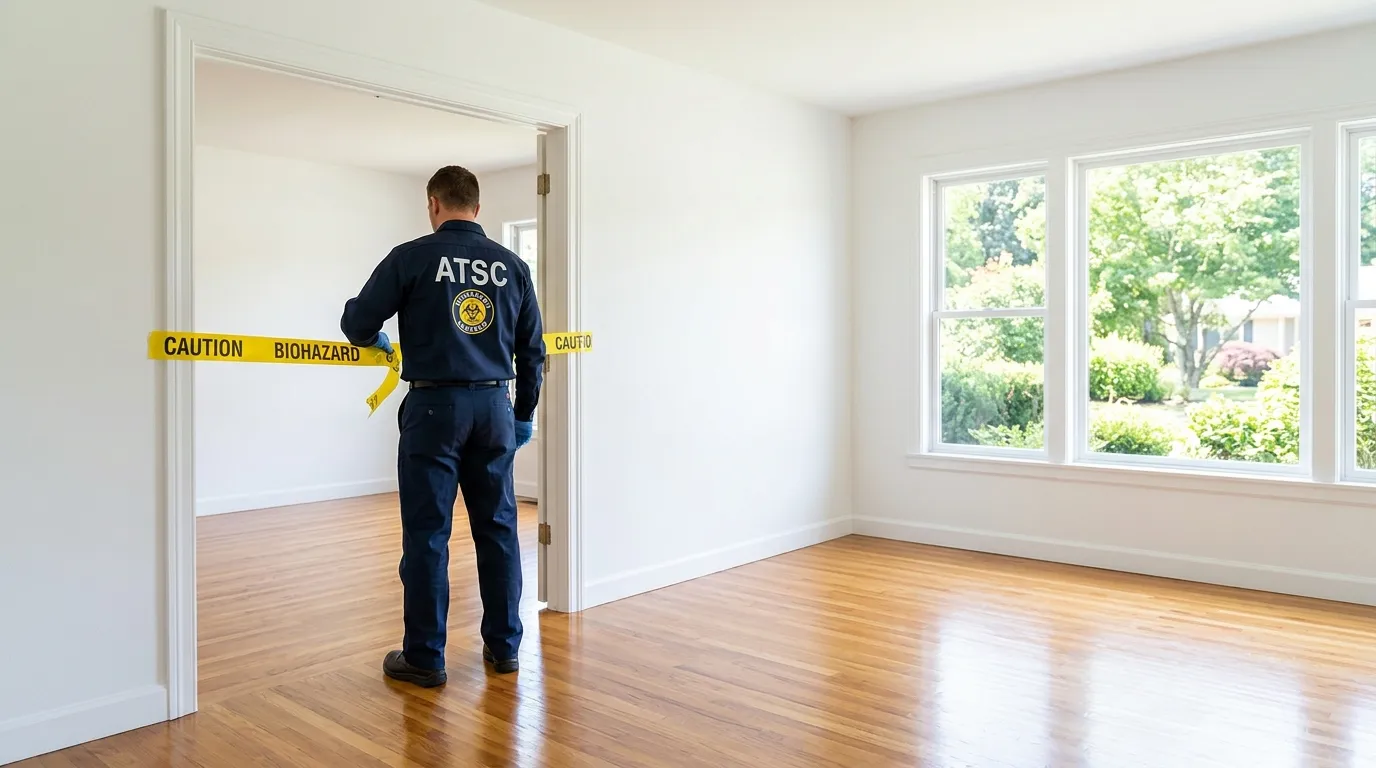 Certified biohazard cleanup crew performing Trauma Scene Cleanup in Southampton